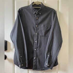 Banana Republic Dark Gray Button-Down “Untucked” Shirt